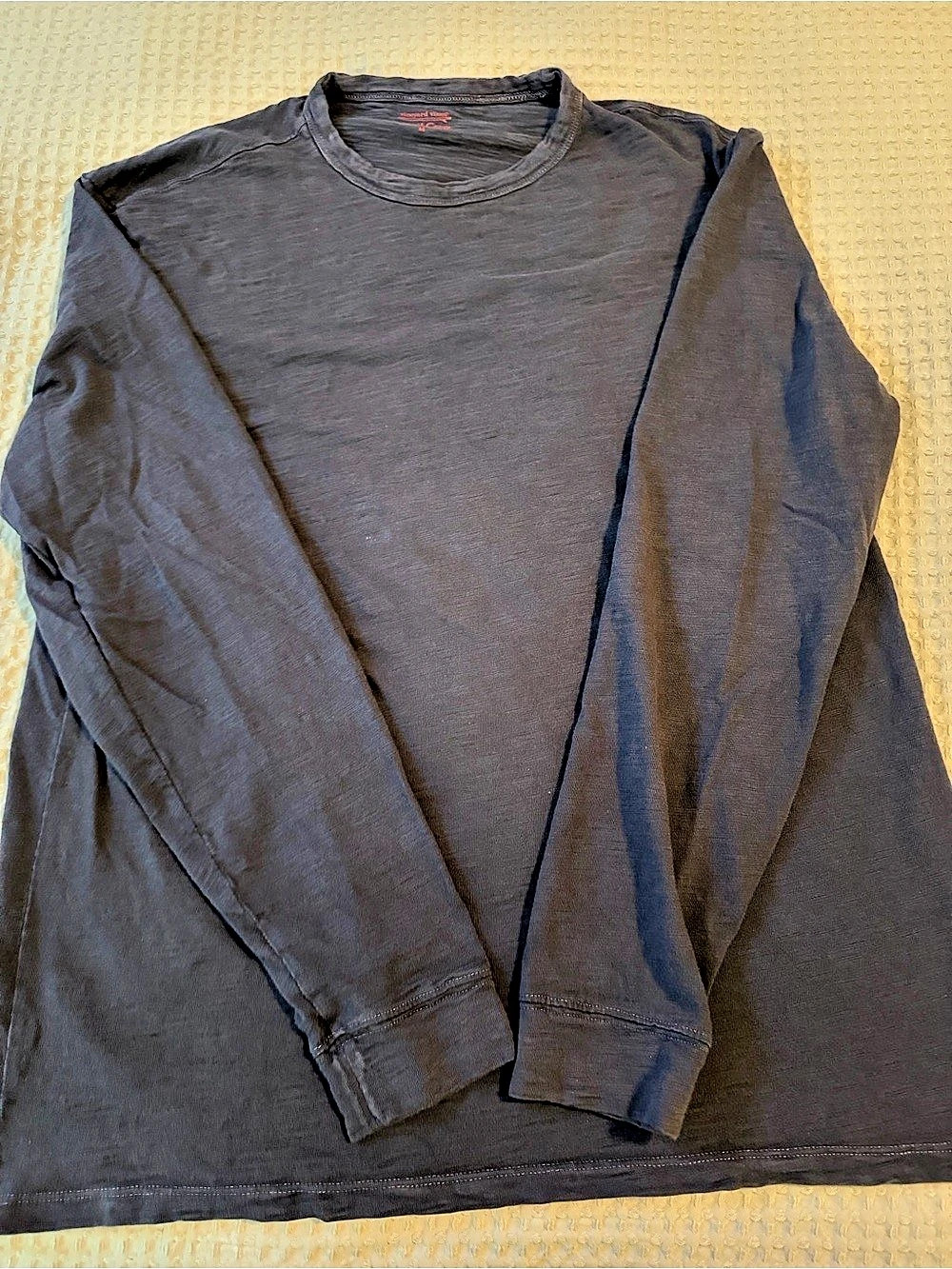 Island Crew Men's Long Sleeve Tee Black Size Medium